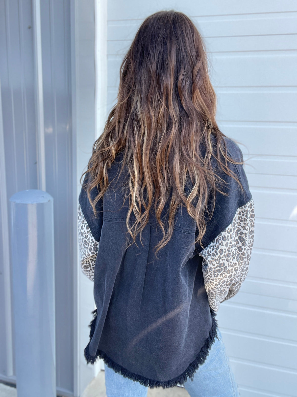 Pol All The Animal Vibes Oversized Shirt Jacket In 2 Colors: Black, Mocha *Final Sale*