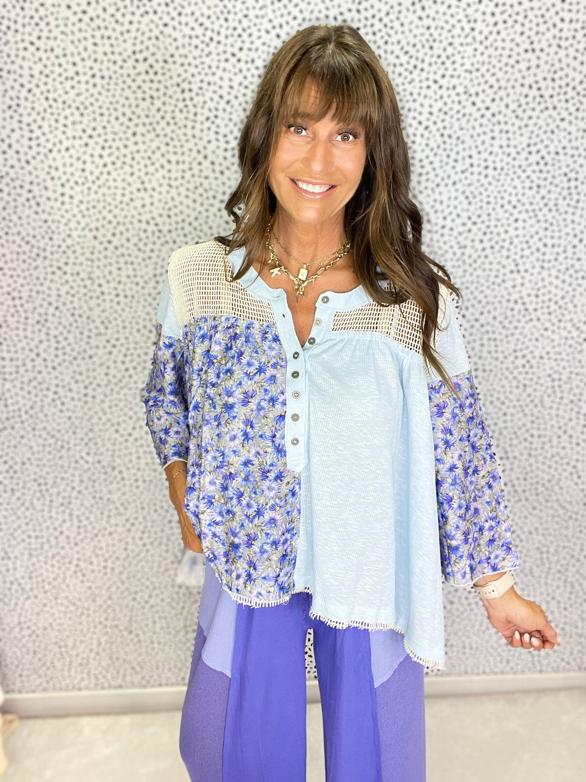 Pol Under My Spell Powder Blue Top *Final Sale*