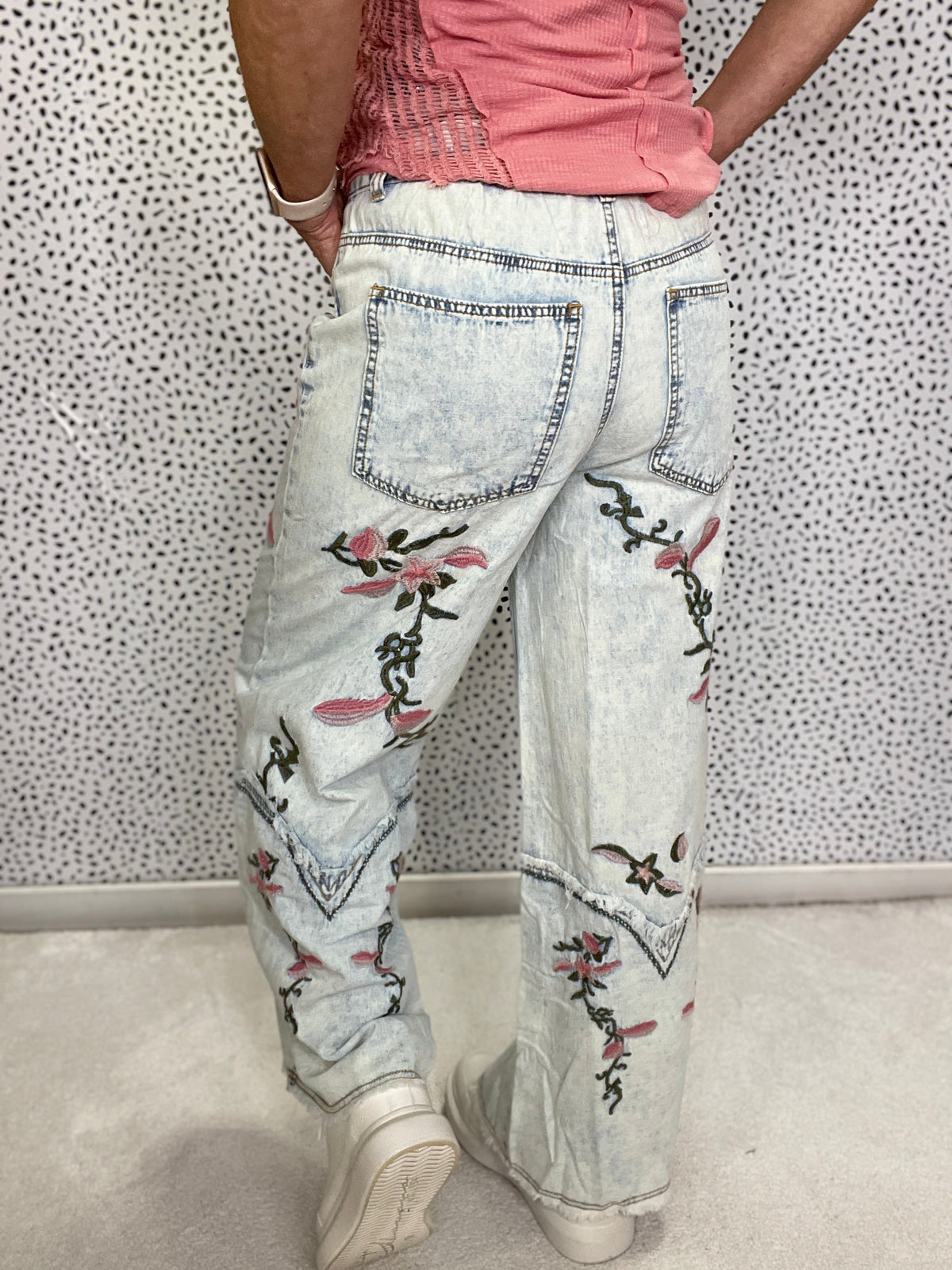 Pol Prairie Bloom Lightweight Chambray Pants *Final Sale*