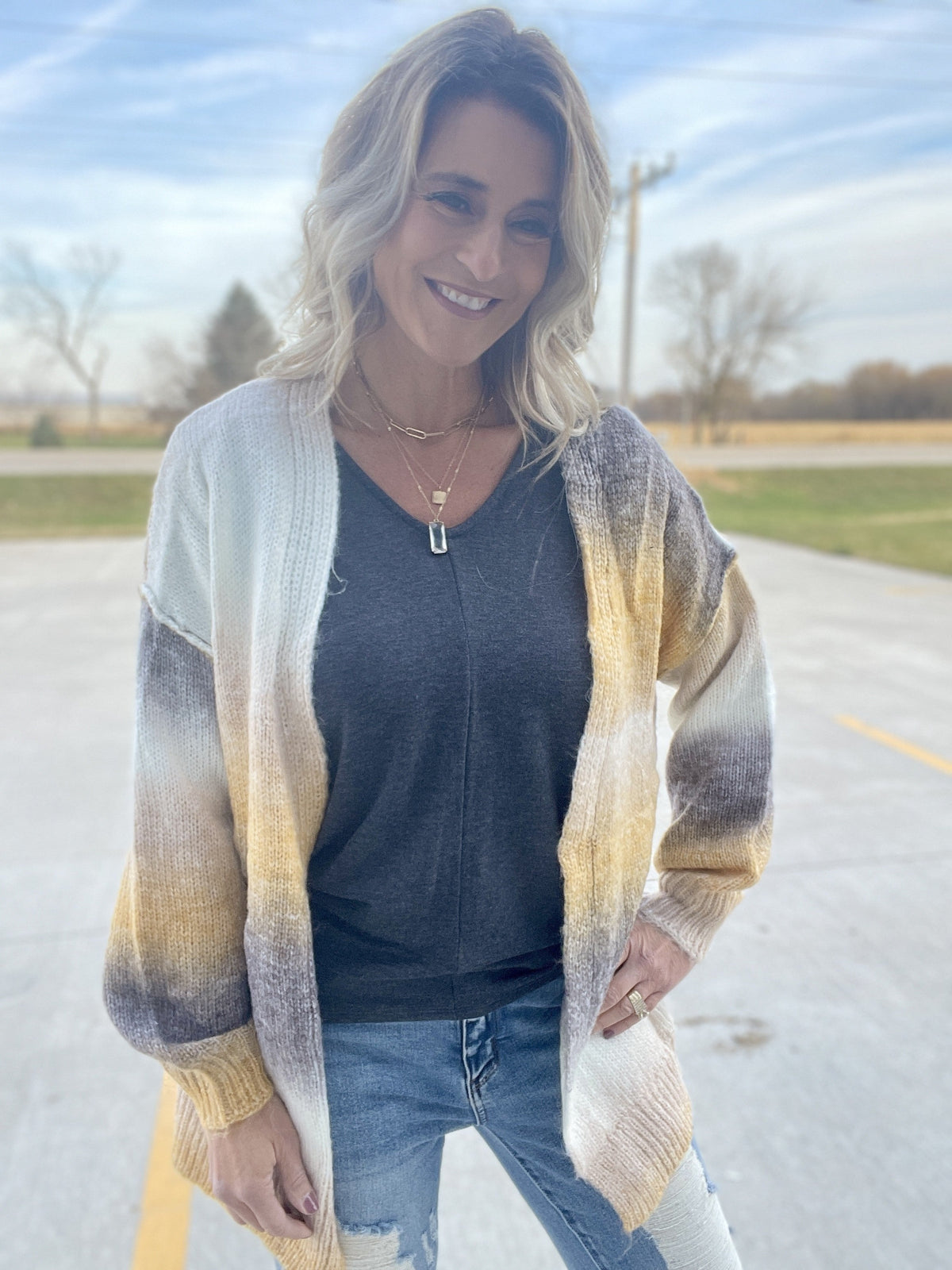 Pol Shades Of Fall Oversized Cardigan *Final Sale*