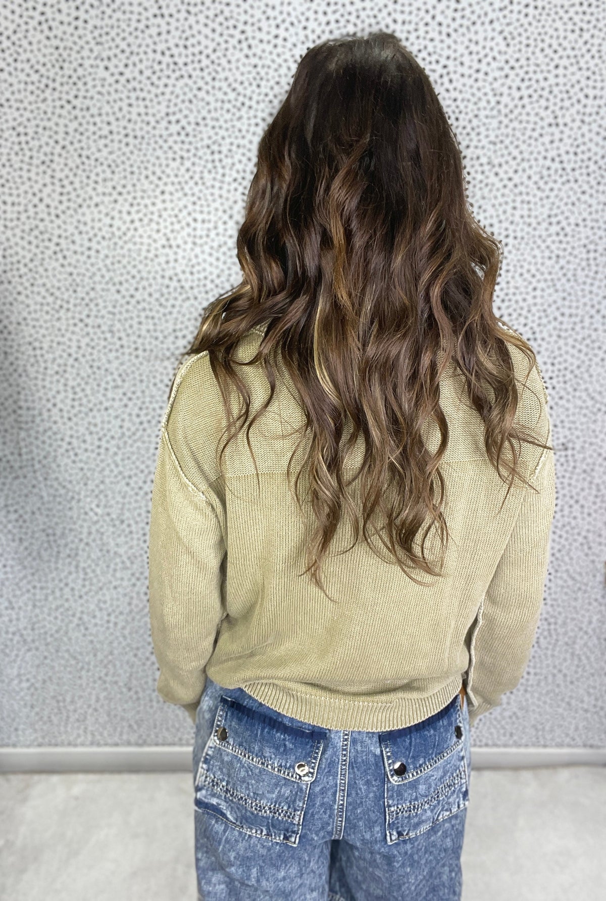 Sands Of Time Washed Out Knit Sweater Pullover In 2 Colors