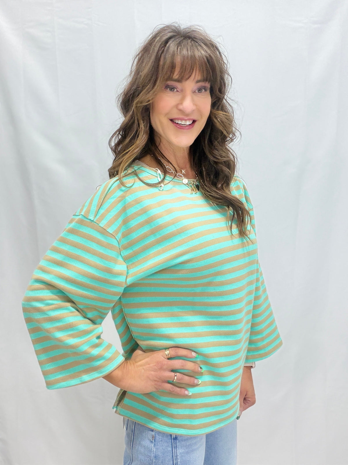 I've Done Well Long Sleeve Top In Aqua
