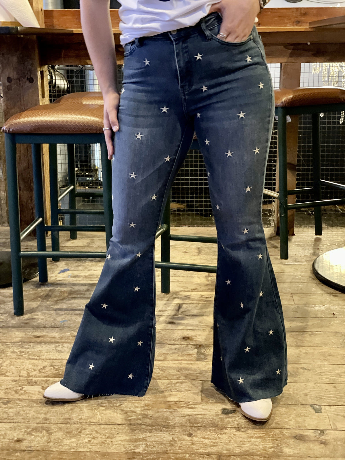 Judy Blue Sabrina Star Embroidery Super Flares *Final Sale*