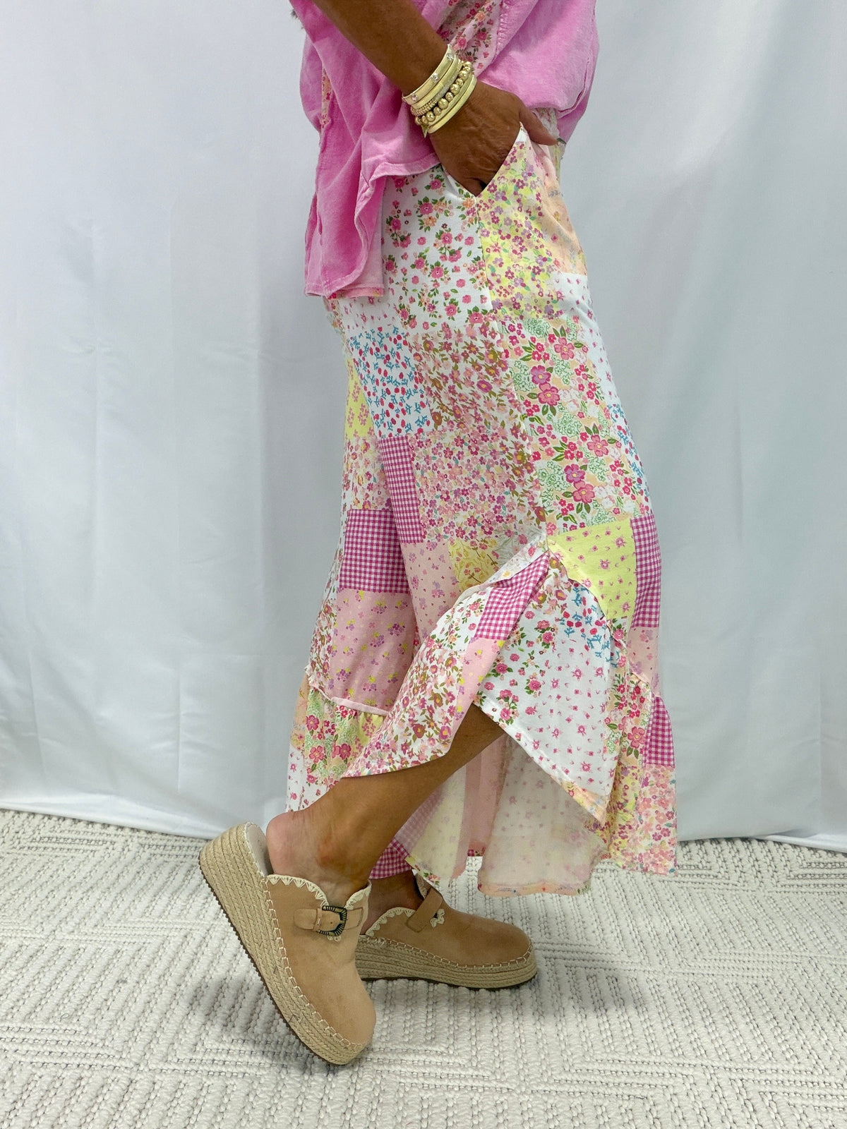 Spring Picnic Patch Ruffle Pants In 2 Colors *Final Sale*
