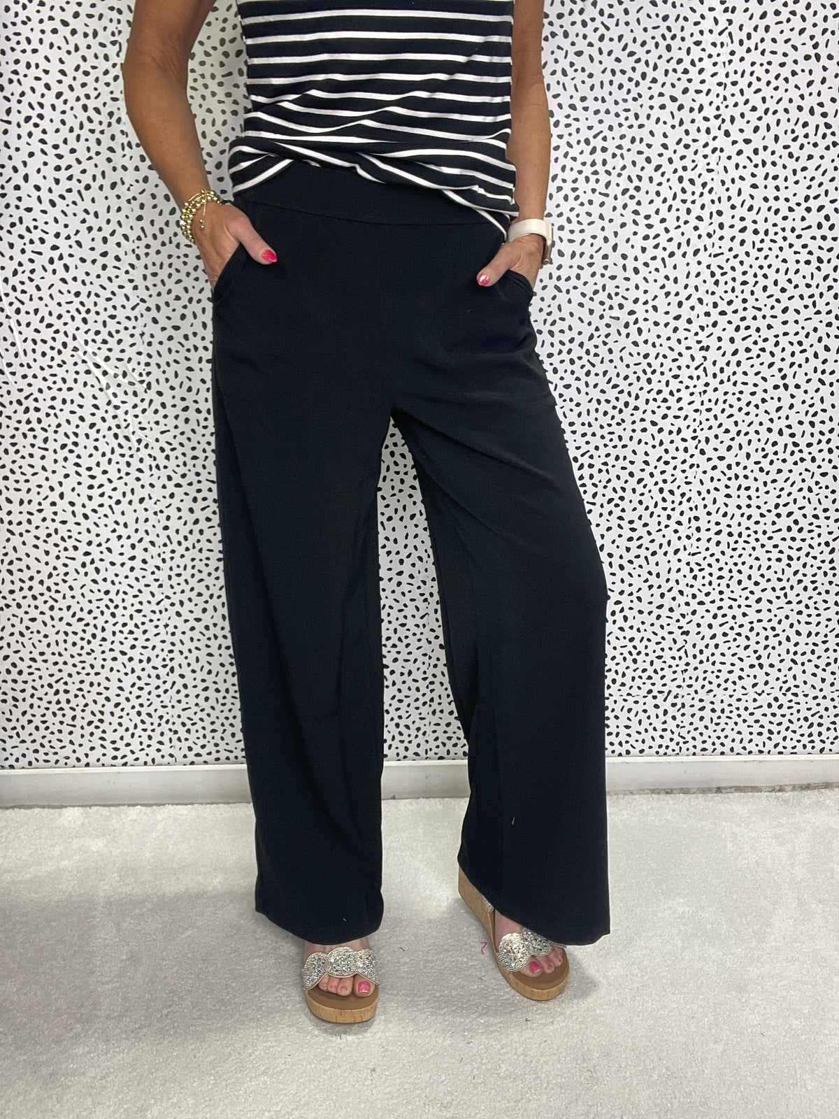 Above It All High Waisted Solid Knit Pants In 2 Colors *Final Sale*