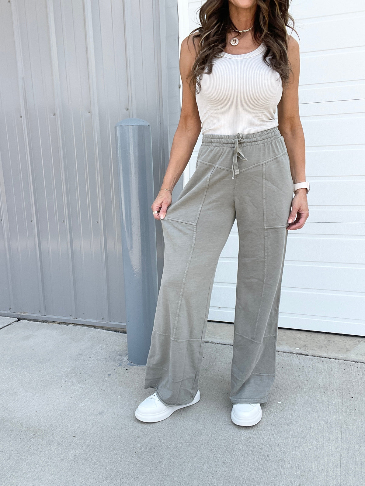 The Great Getaway Relaxed Mineral Washed Stretch Cotton Pants