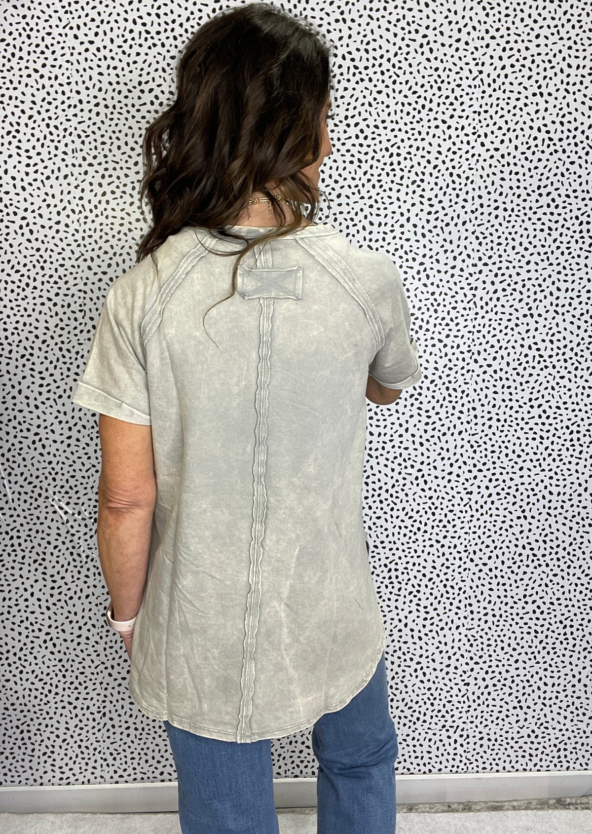 Perfectly Poised Mineral Wash Short Sleeve Top In 4 Colors *Final Sale*