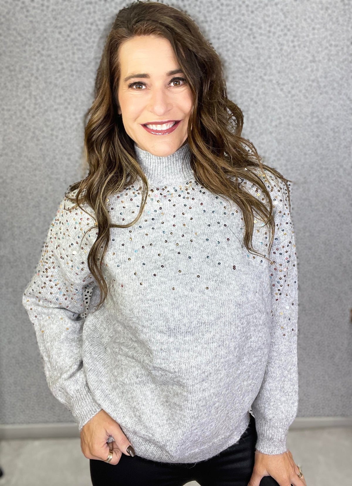 Shimmer Bliss Sequin Detail Sweater