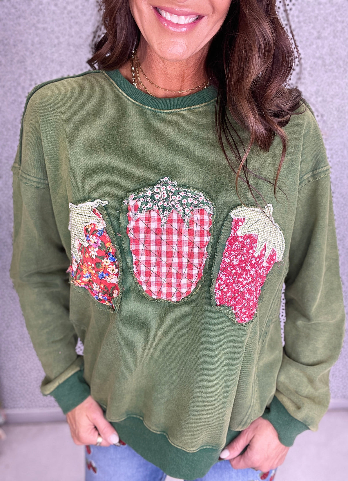 Fresh Pick Fruit Patch Pullover Top In 4 Colors
