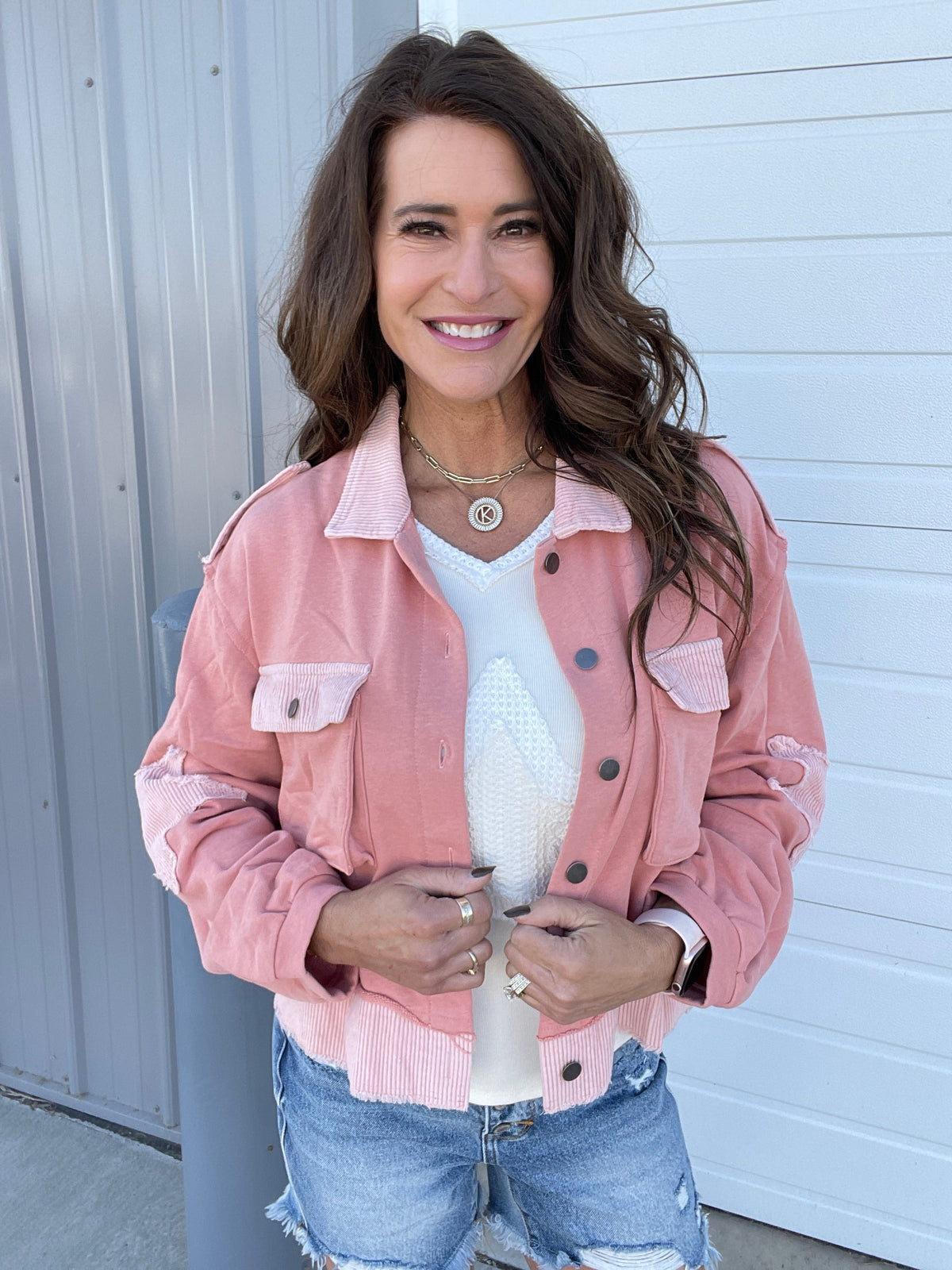 POL Starlight Glow Oversized Star Patch Jacket In 3 Colors *Final Sale*