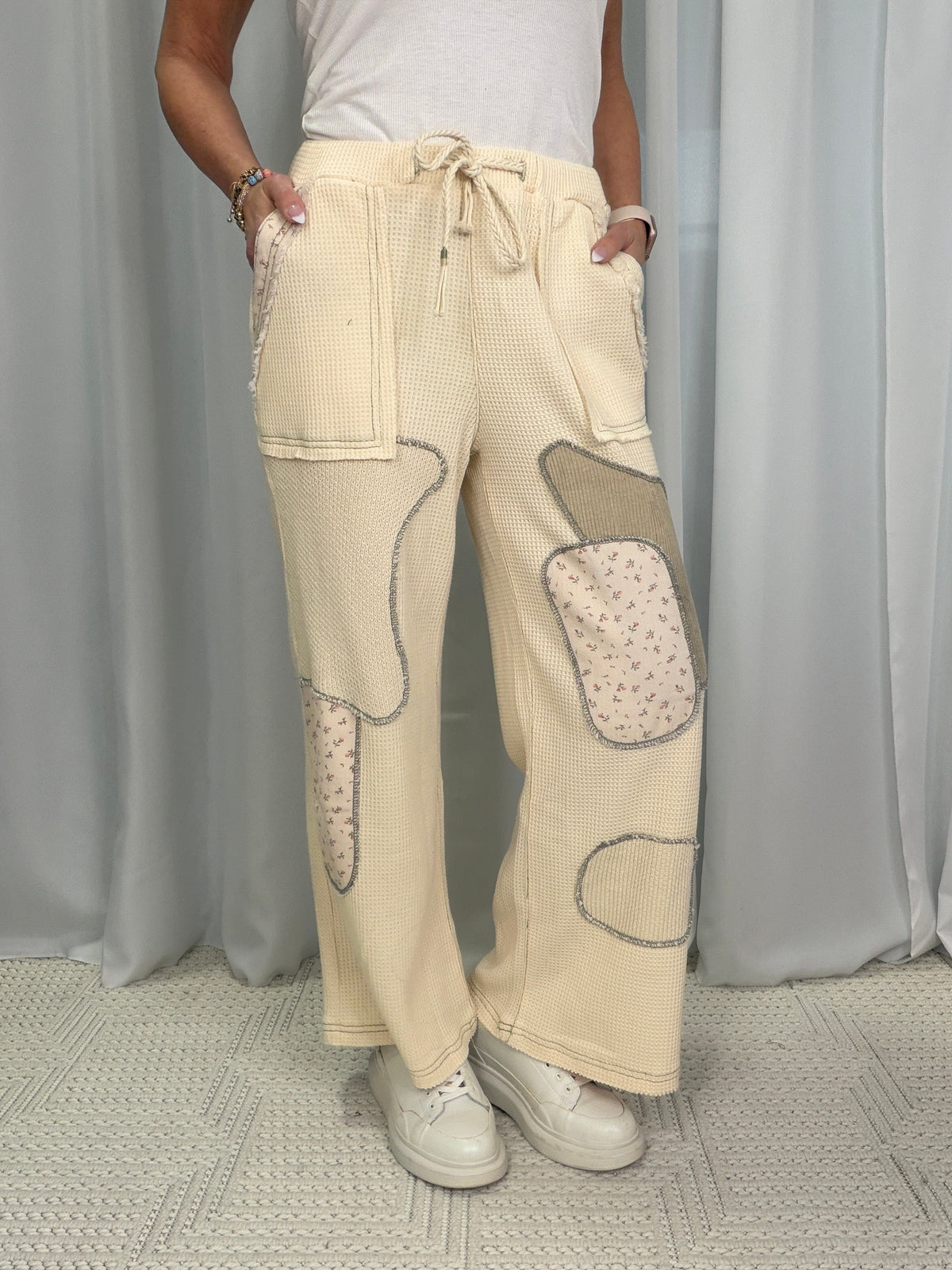 POL Relaxed Fit Thermal Pants In 2 Colors
