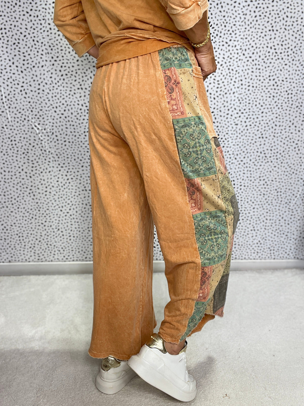 Revival Patchwork Crop Pants In 3 Colors