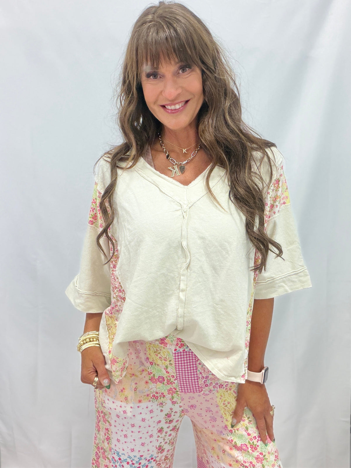 Floral Frolic Mineral Washed Spring Picnic Poncho In 4 Colors