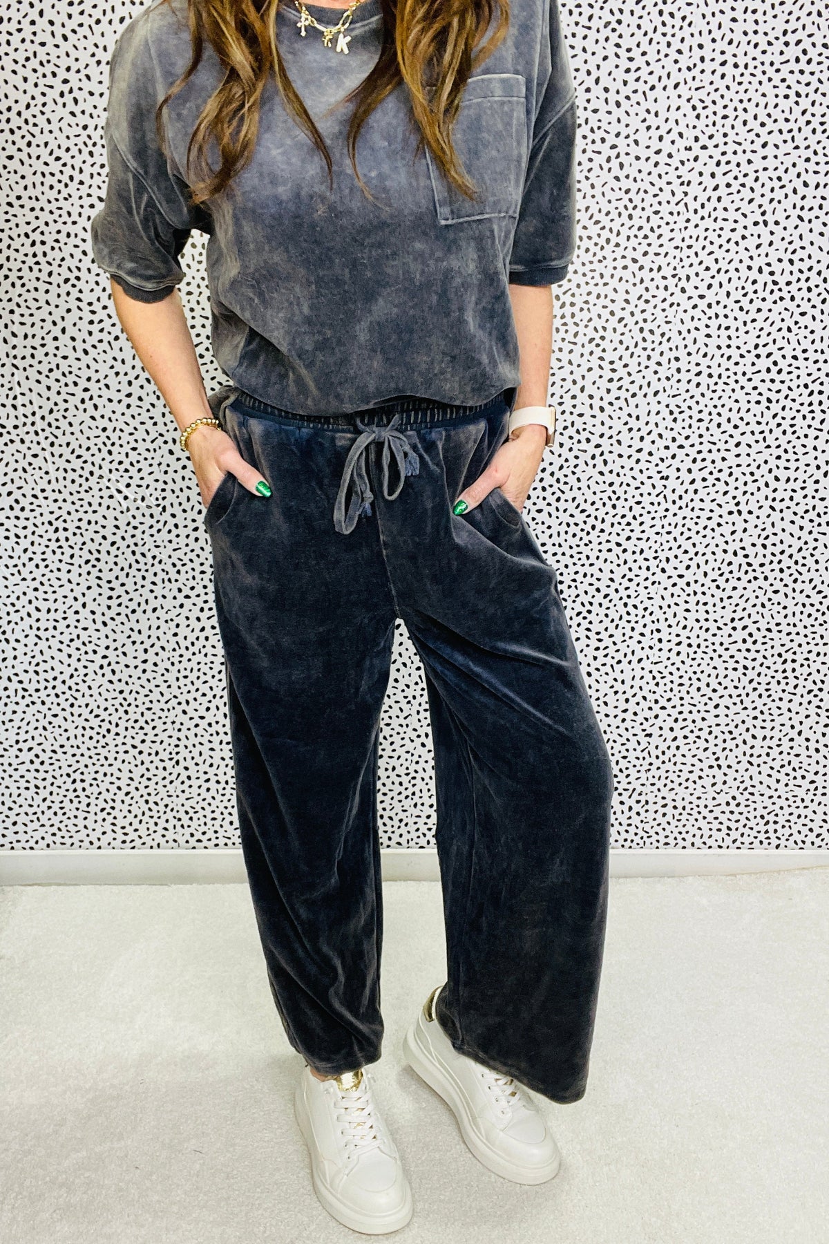 Velvet Days Mineral Washed Velvet Pants In 2 Colors *Final Sale*