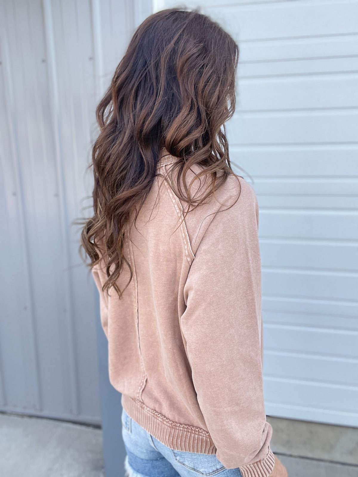 Wait For You Mineral Washed Pullover In 3 Colors: Camel, Olive, Mocha *Final Sale*