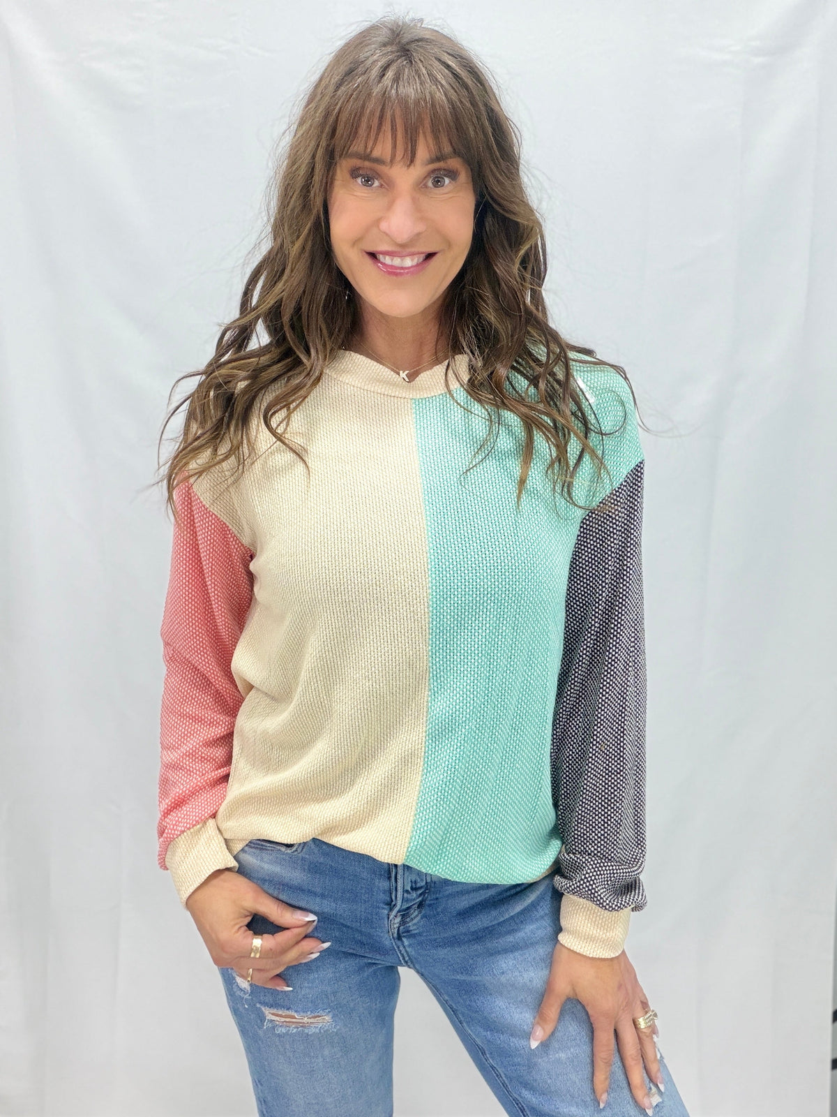 Modern Mix Long Sleeve Top *Final Sale*