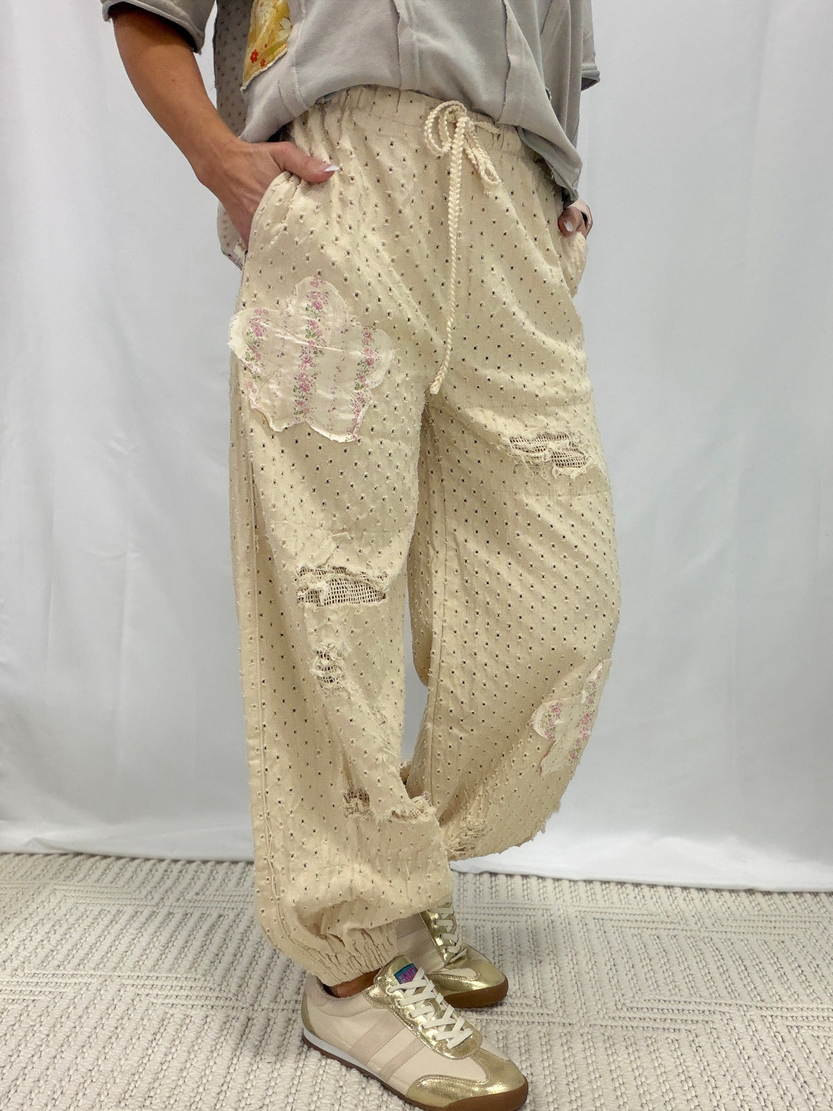 Boho Bloom Patchwork Lounge Pants in 2 Colors