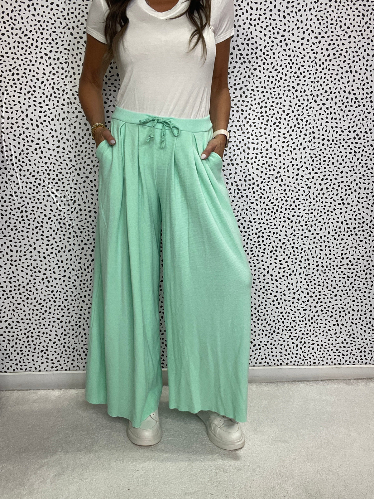 Pol Luxe Therm Pleated Wide Leg Joggers *Final Sale*