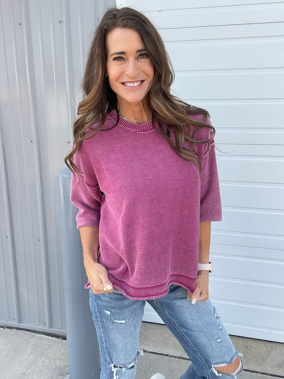 All For It Half Sleeve Knit Sweater In 8 Colors *Final Sale*
