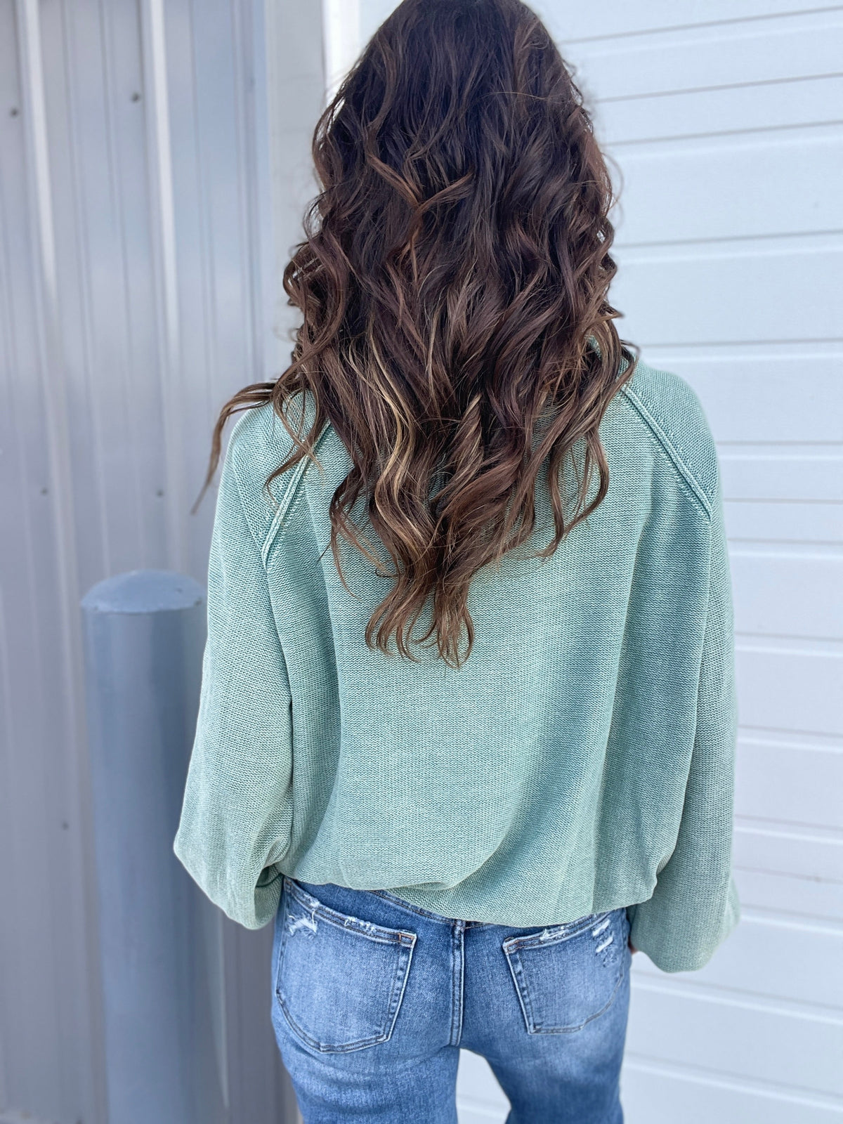 Love For Me Mineral Washed Sweater In 2 Colors