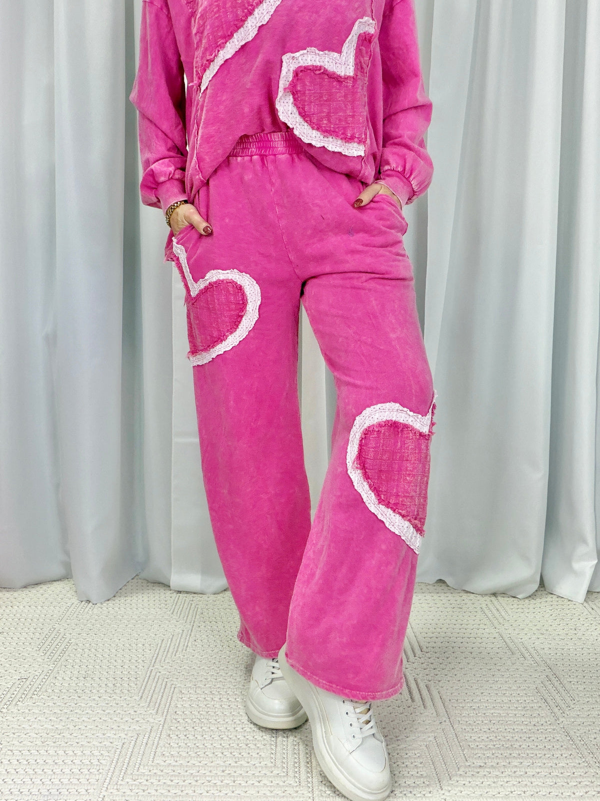 My Kind Of Vibe Wide Leg Pants In Hot Pink *Final Sale*