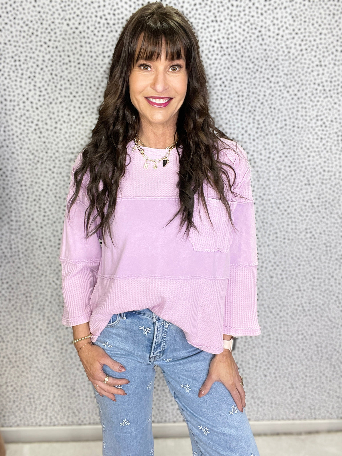 Something To Say Cotton Thermal Knit Top In 5 Colors *Final Sale*