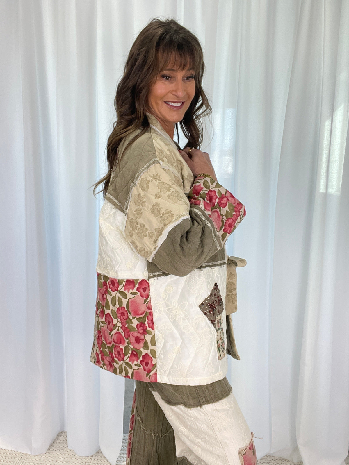POL Field Of Dreams Kimono Jacket In Herb *Final Sale*