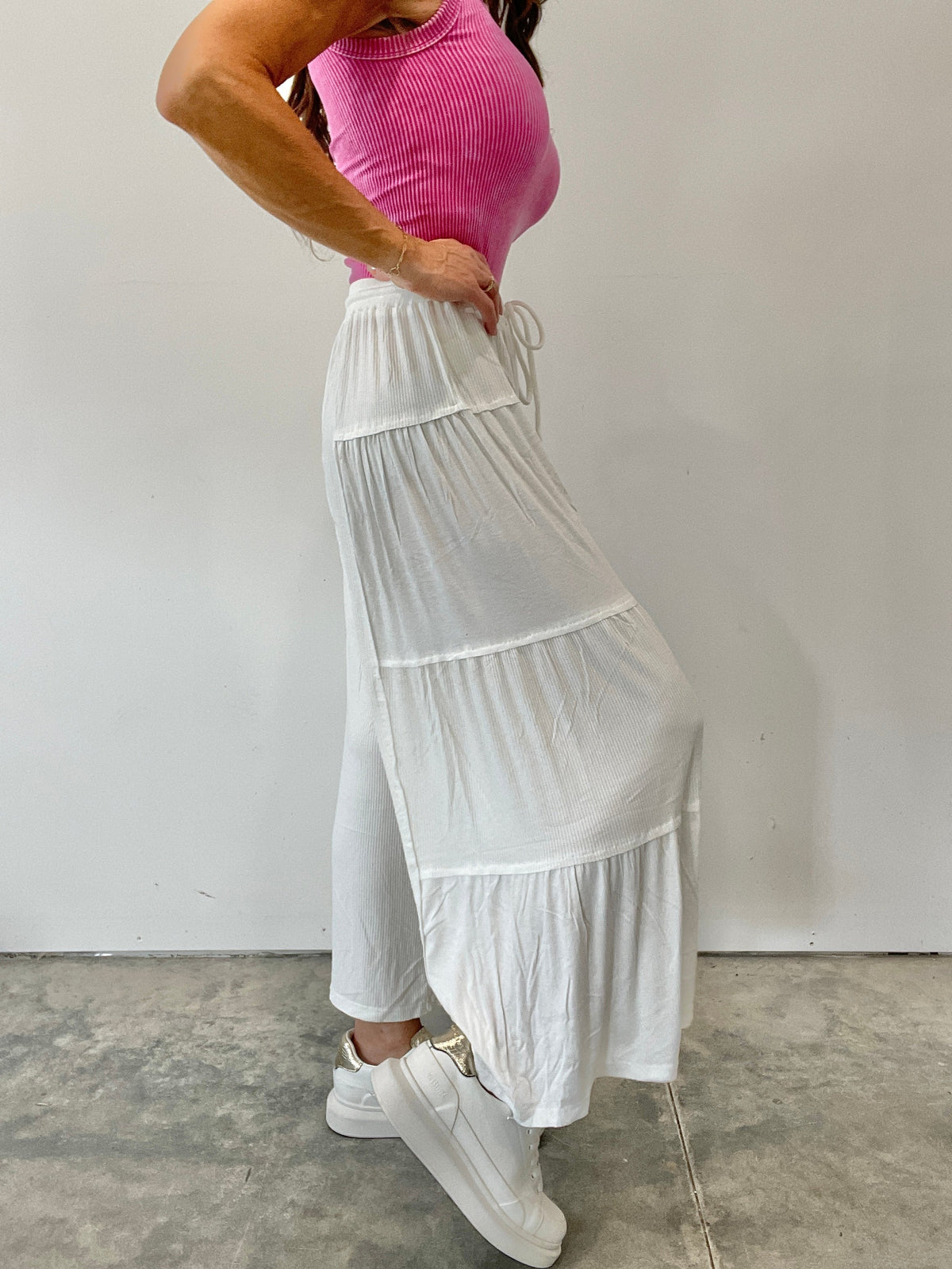Pol A Little Bit Of Paradise Wide Leg Crop Pants In 5 Colors: Black, Grey, Pink, Mocha, Ivory