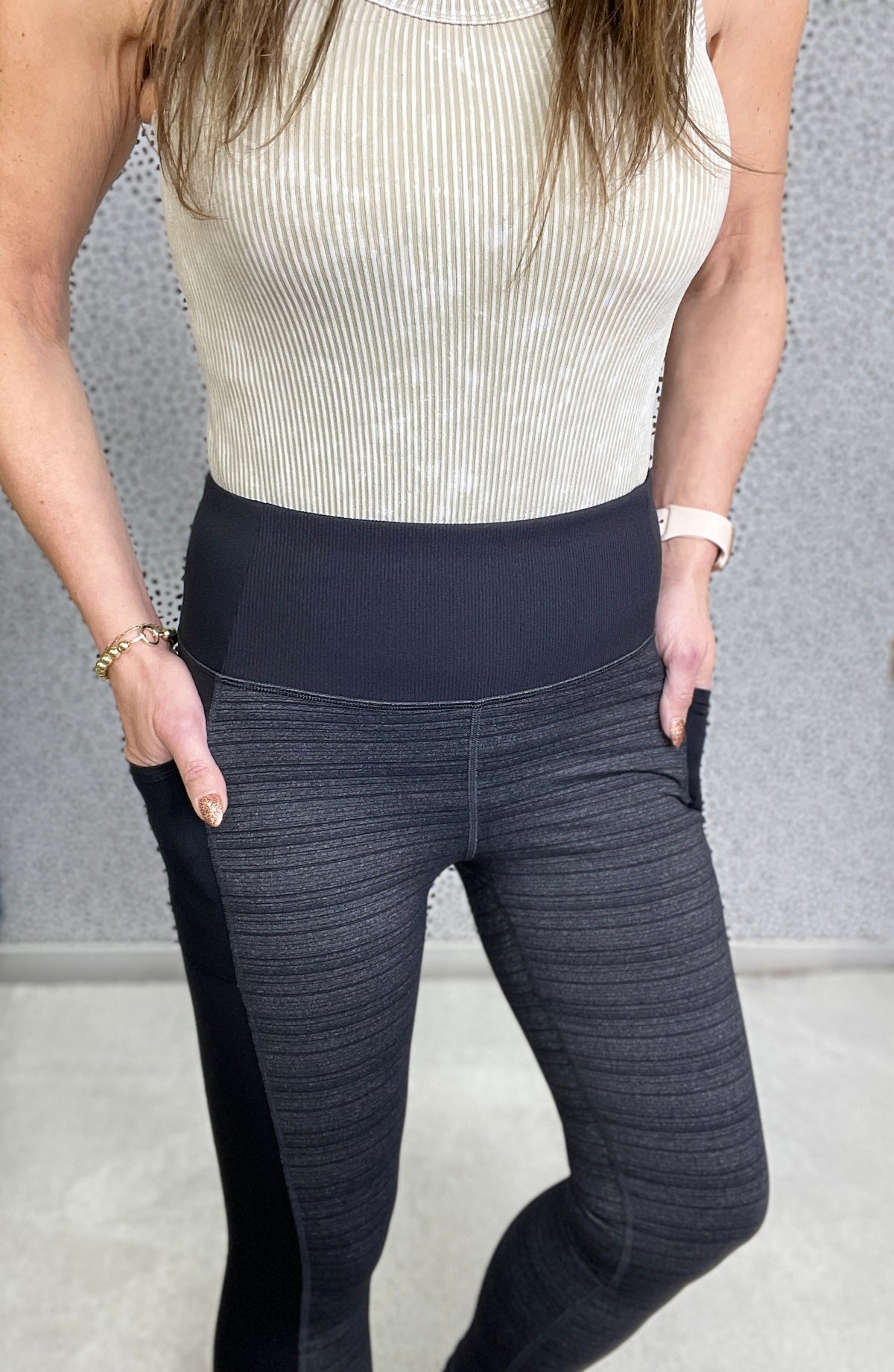 Some Good News Panel Full Length Cuffed Leggings *Final Sale*