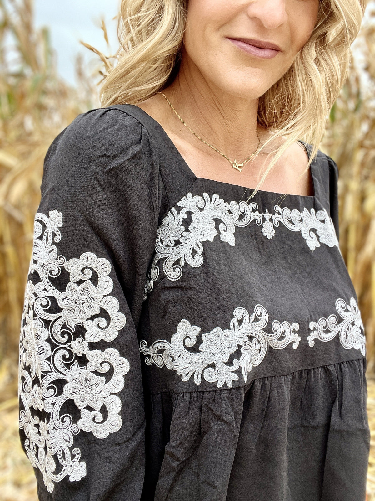 Scrolling For Floral Blouse *Final Sale*
