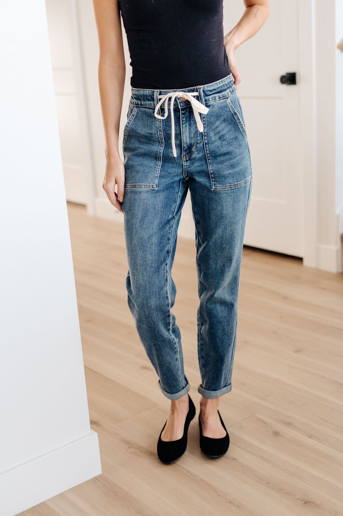 Judy Blue Paxton Denim Joggers Medium Wash