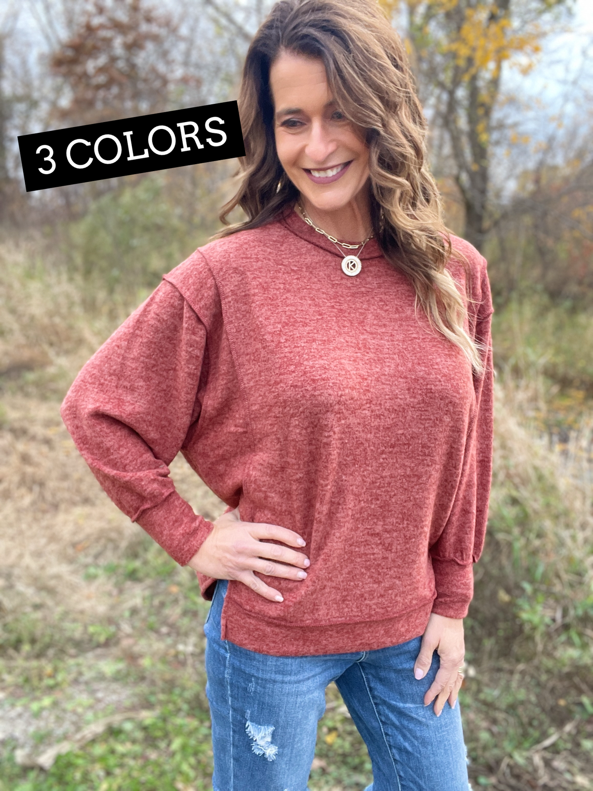 Soft Touch Brushed Sweater Top