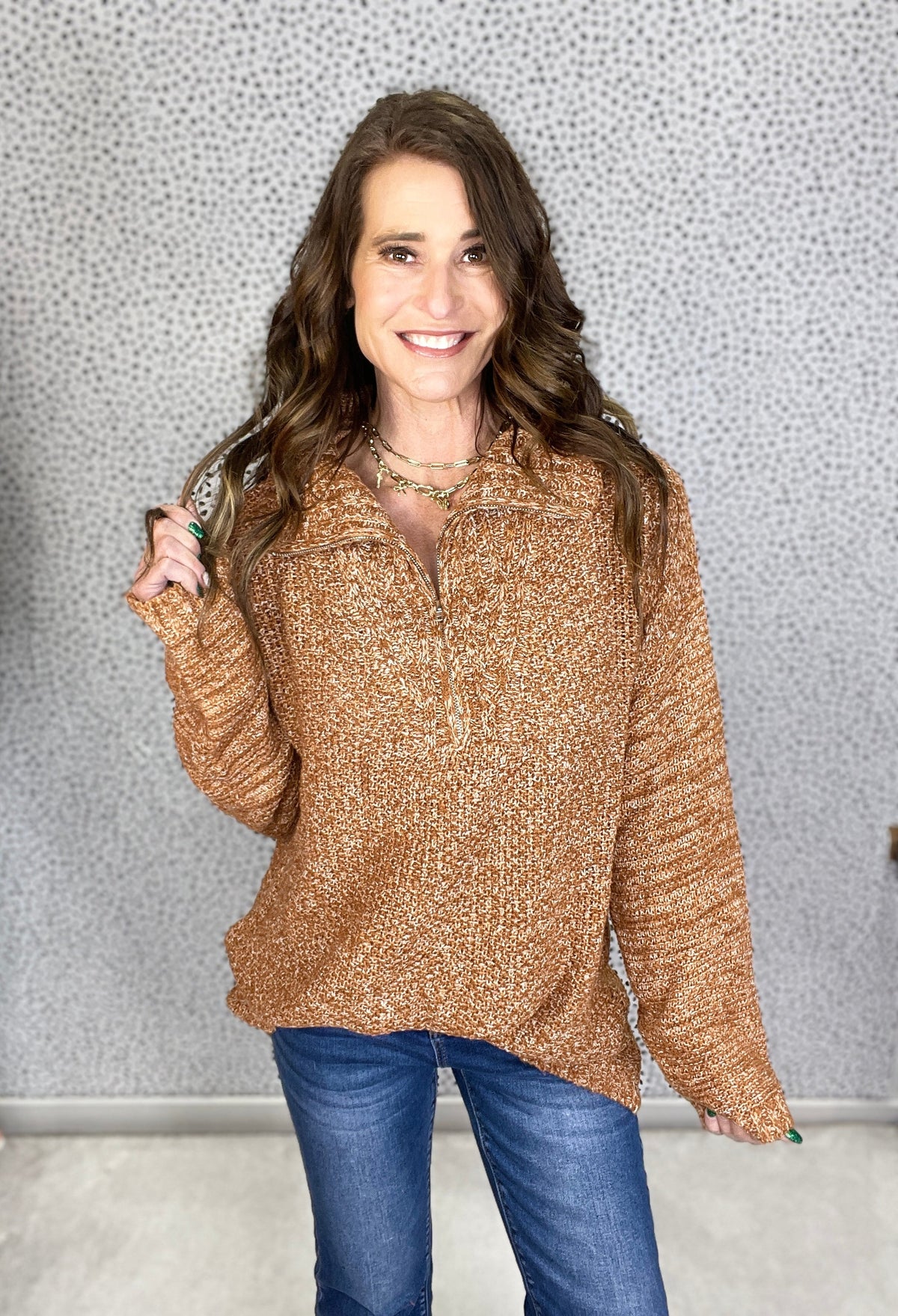 Forever Yours Half Zip Knit Sweater *Final Sale*