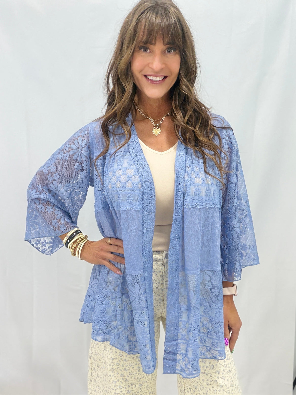Pol Lacepoint Relaxed Cardigan in 4 Colors