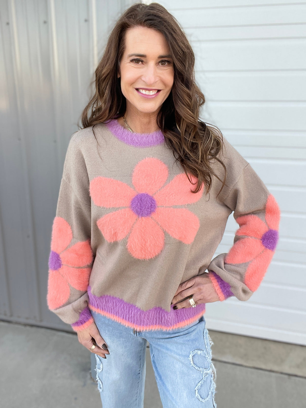 Dreaming Of Daisy Knit Sweater In 2 Colors *Final Sale*