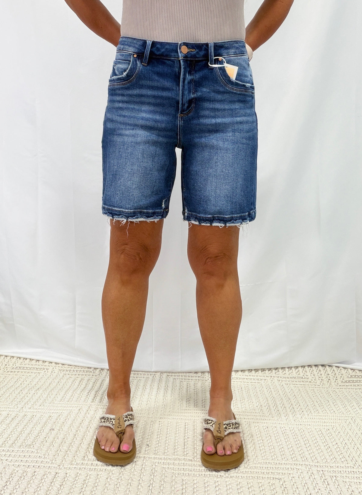 On A Whim Slouchy Bermuda Shorts In Dark