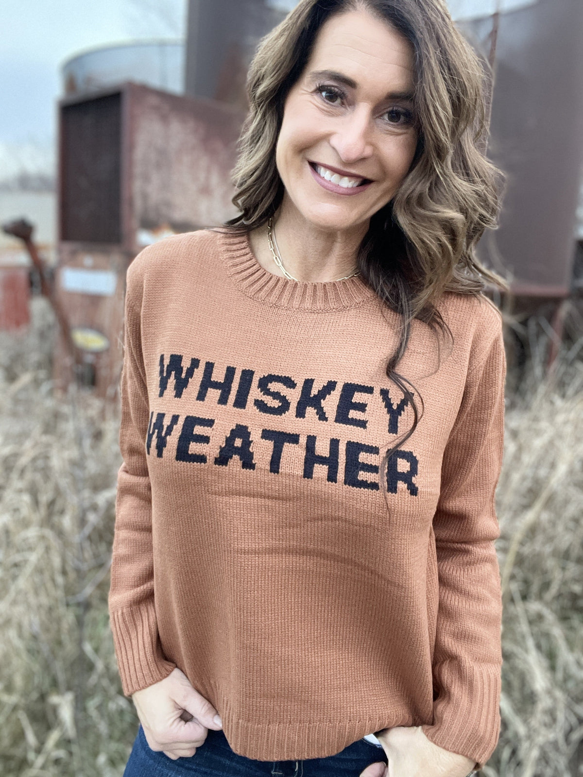 Whiskey Weather Sweater In Camel