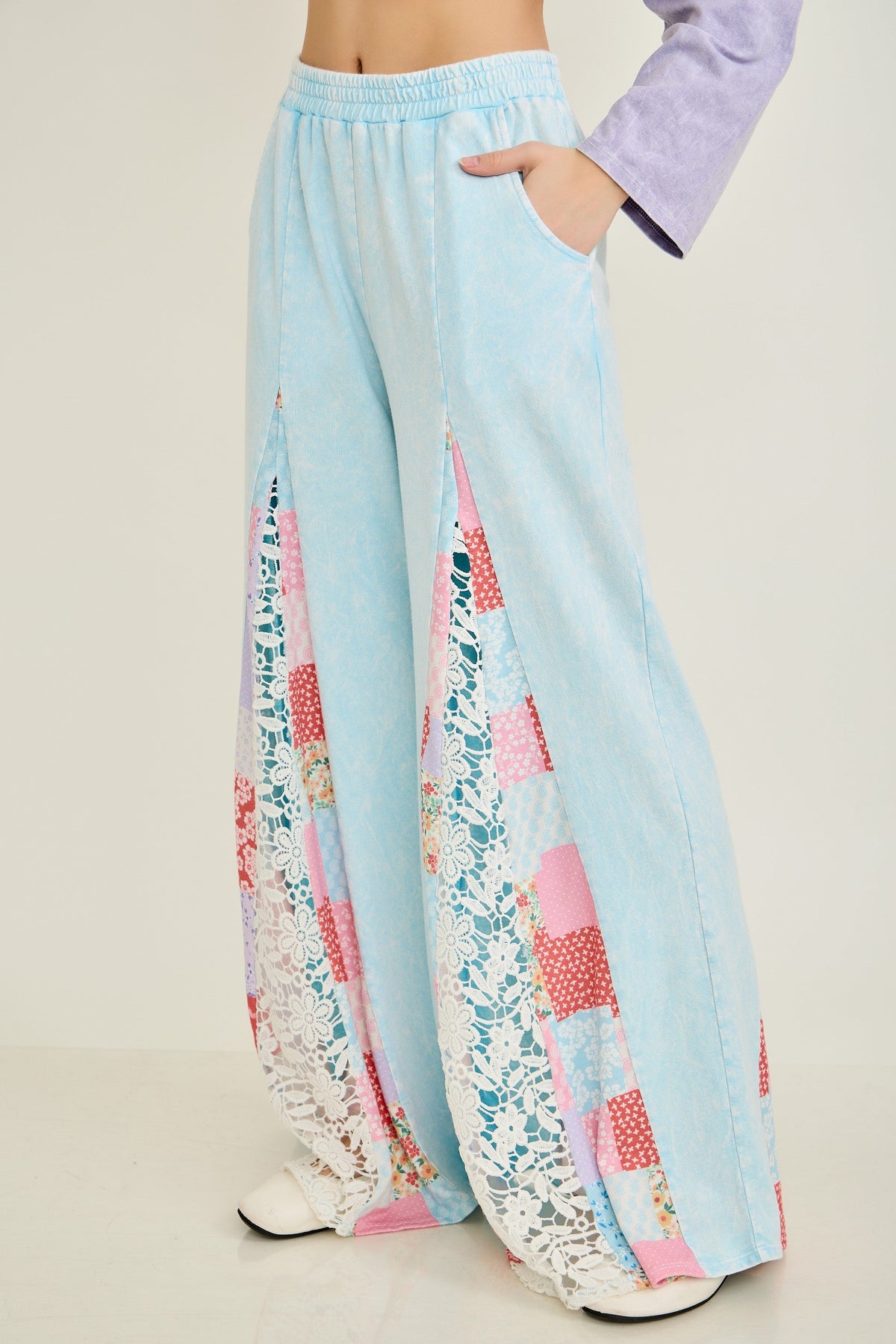 Don't Want To Miss Out Patchwork Floral Pants In 2 Colors *Final Sale*