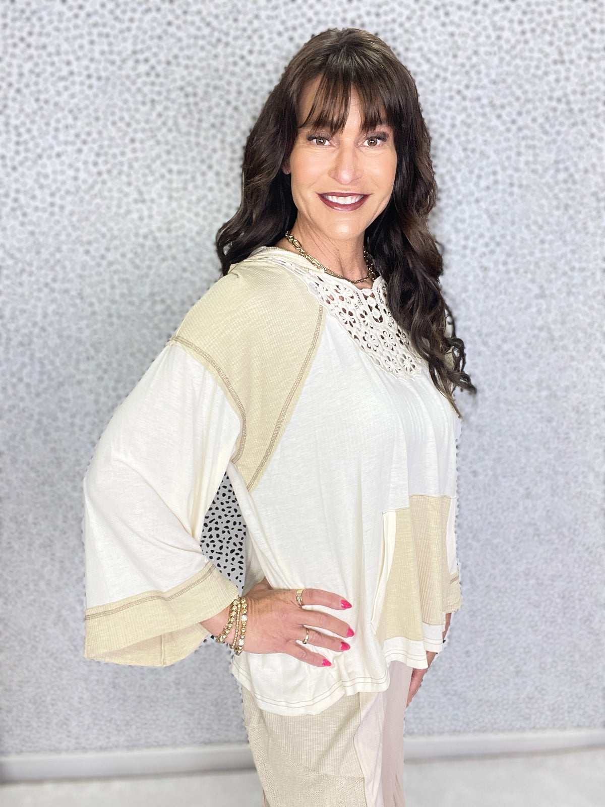 POL When The Sky Goes Dark Bell Sleeve Top In 2 Colors