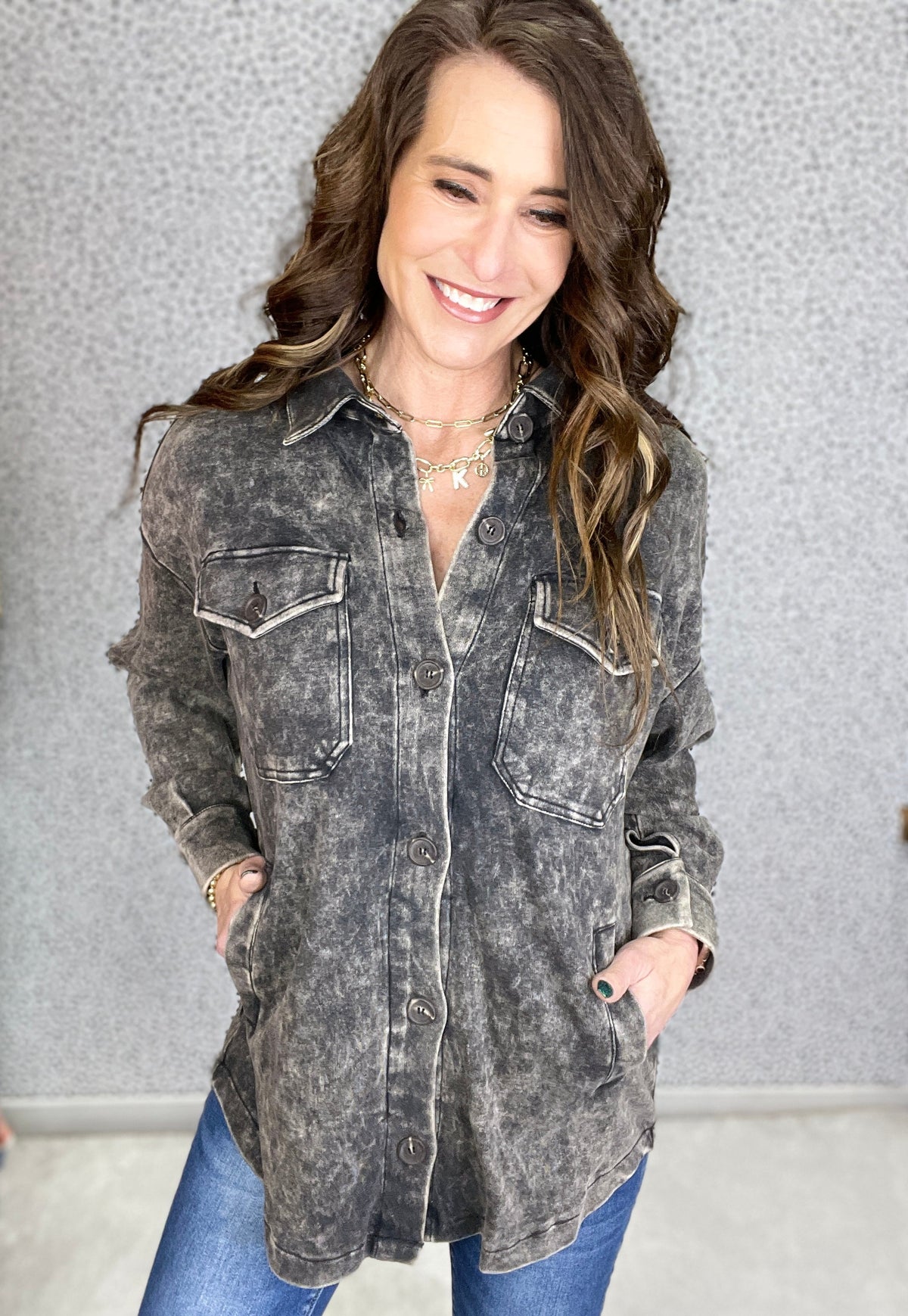 All The Chances Mineral Wash Oversized Shirt In 2 Colors *Final Sale*