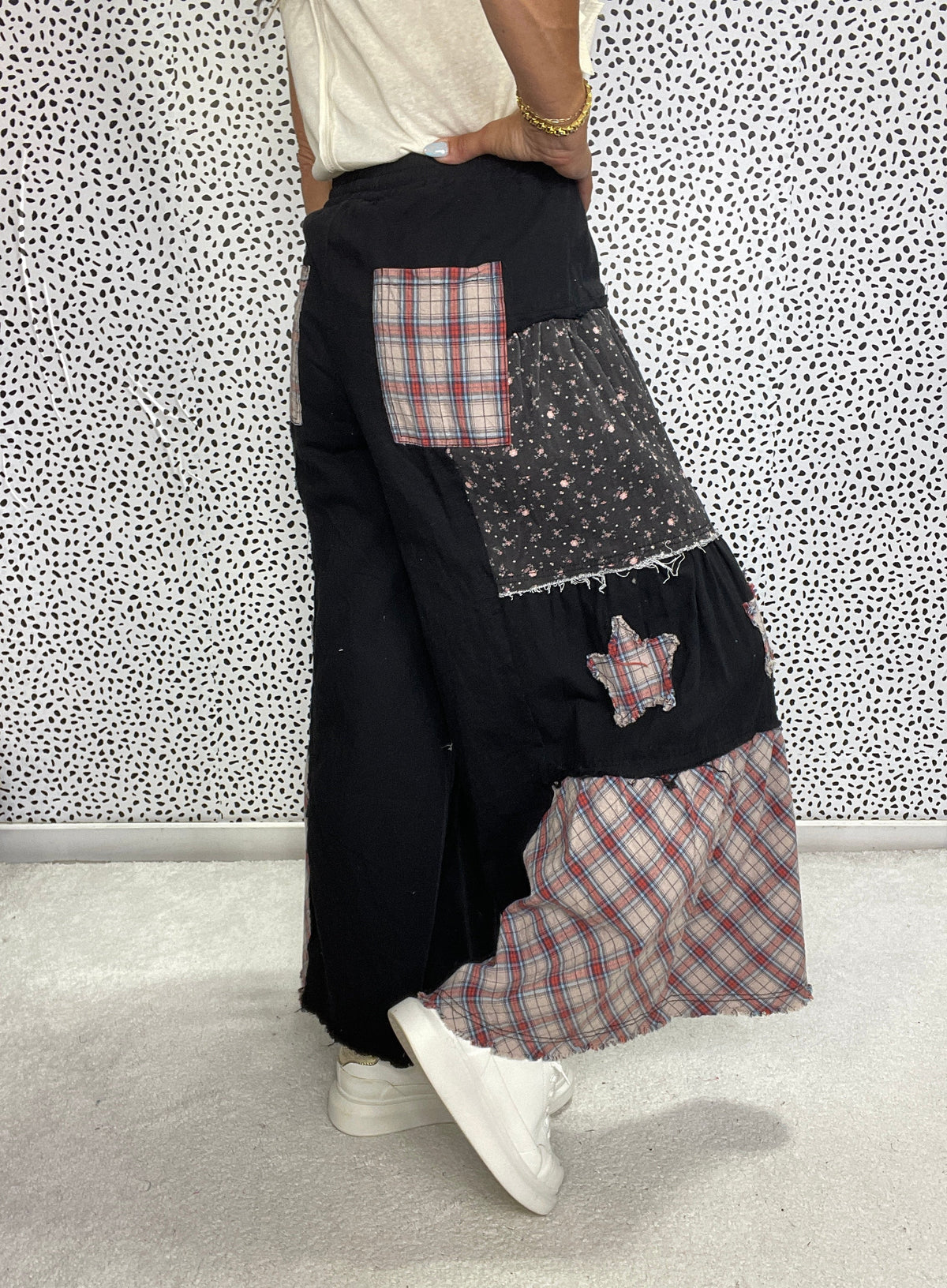 POL Patchwork Stardust Wide Leg Pants In 4 Colors