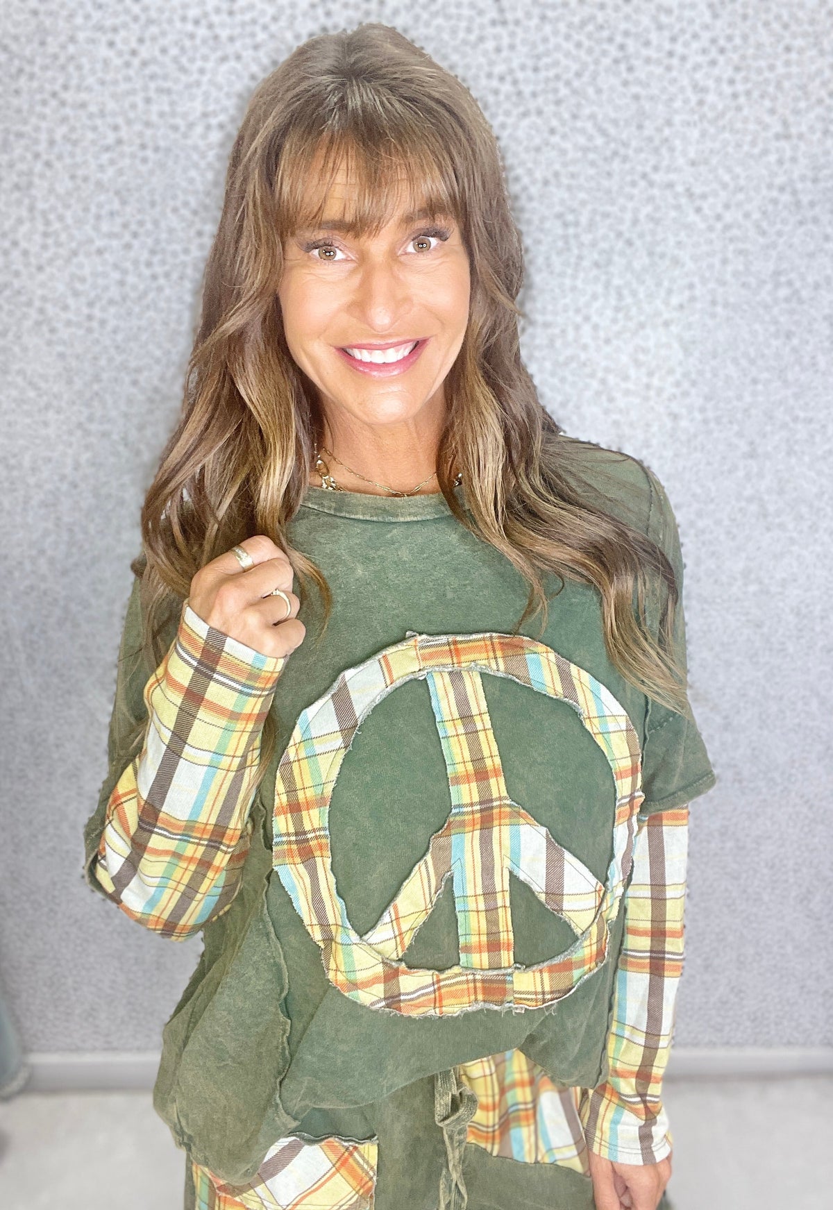 All Play No Rules Patchwork Top In 2 Colors *Final Sale*