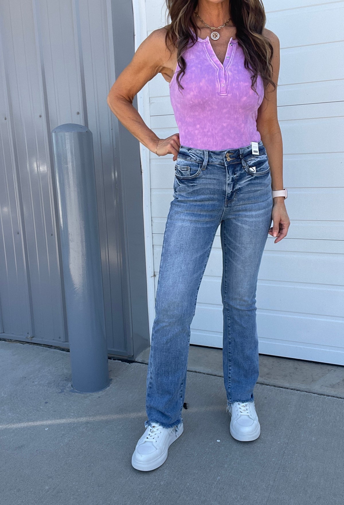 Judy Blue Vinchi High Waist Double Button Barely Bootcut Jeans 140 *Final Sale*