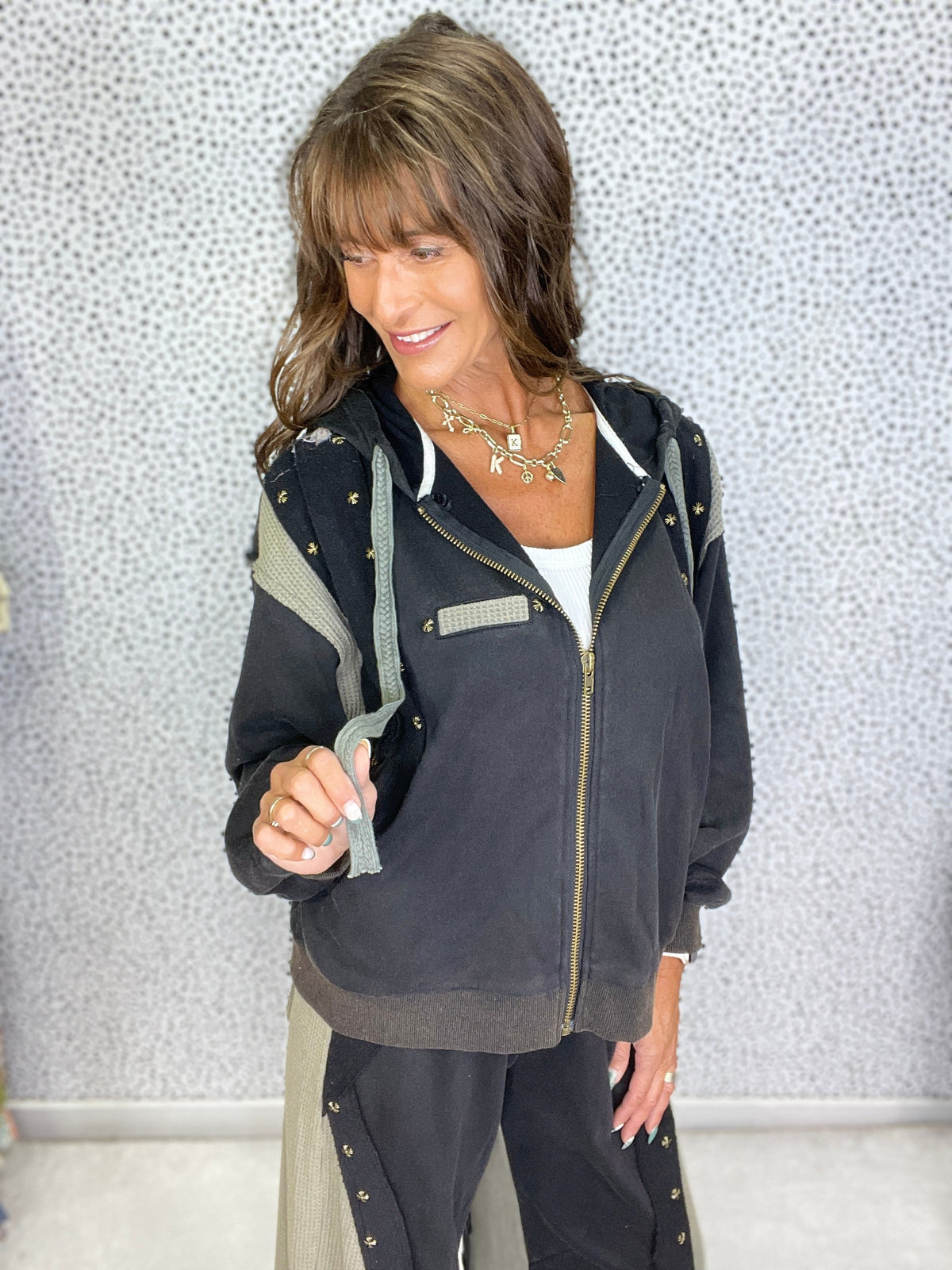 POL Hot Take Zip Up Hoodie In Black *Final Sale*