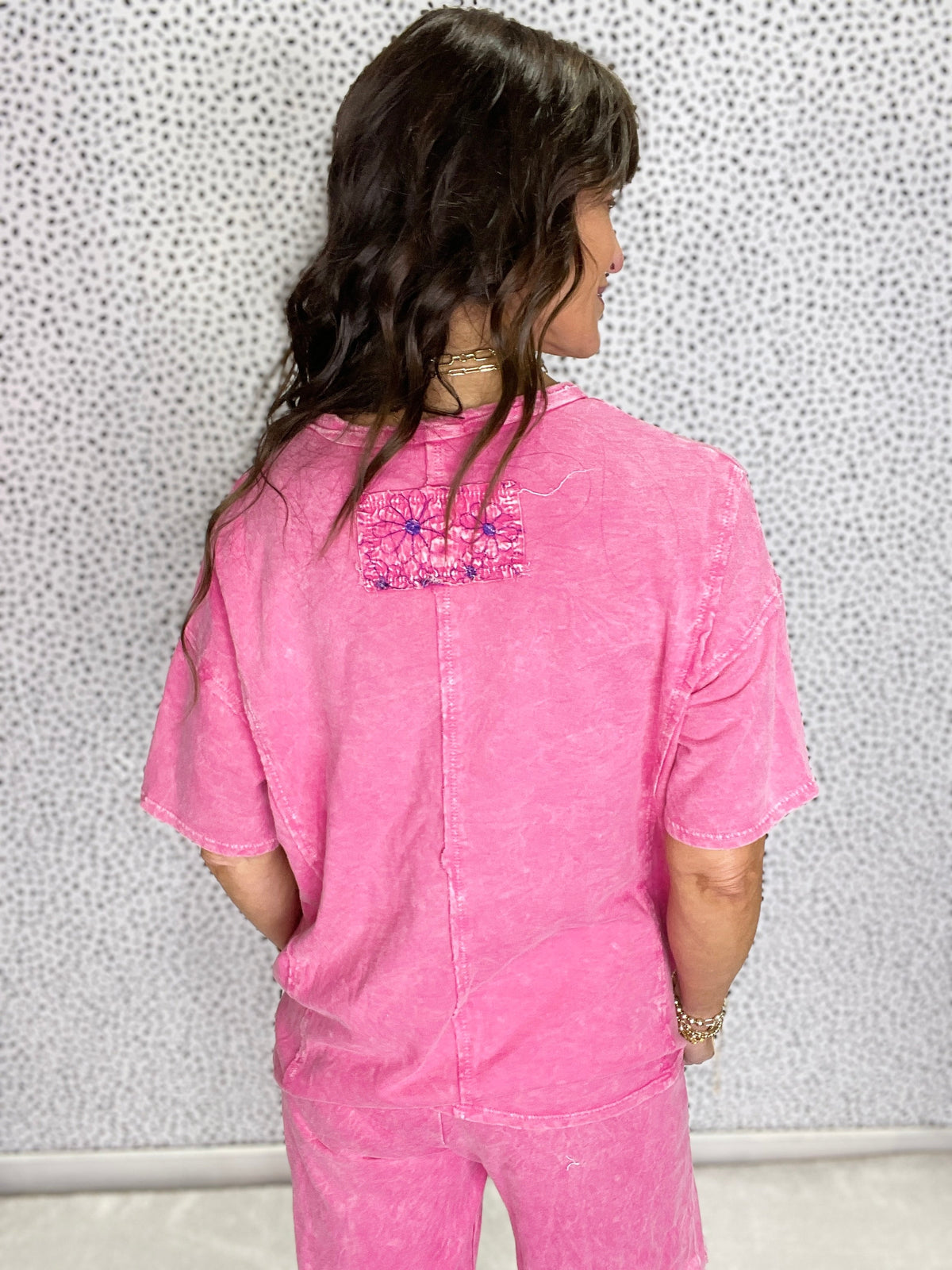 Tossing Petals Patched Flower Top In 2 Colors *Final Sale*