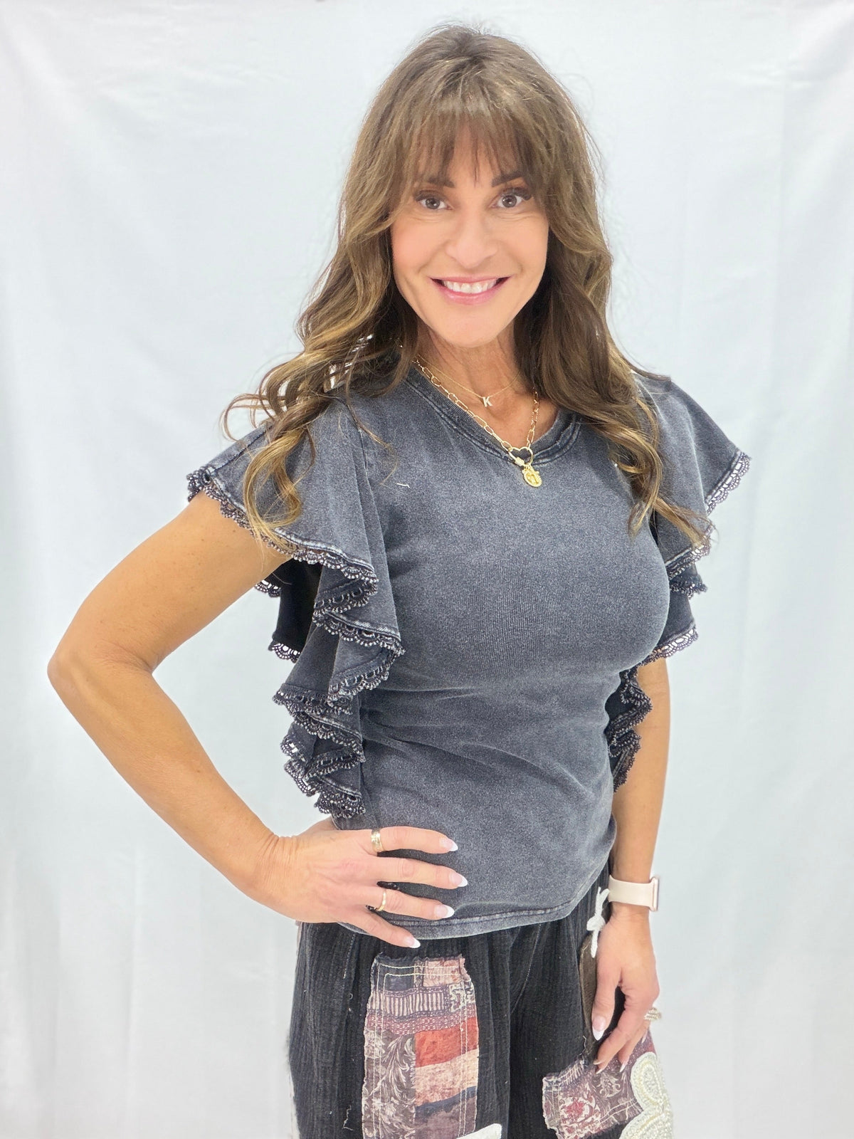 Queen For A Day Mineral Washed Top In 3 Colors
