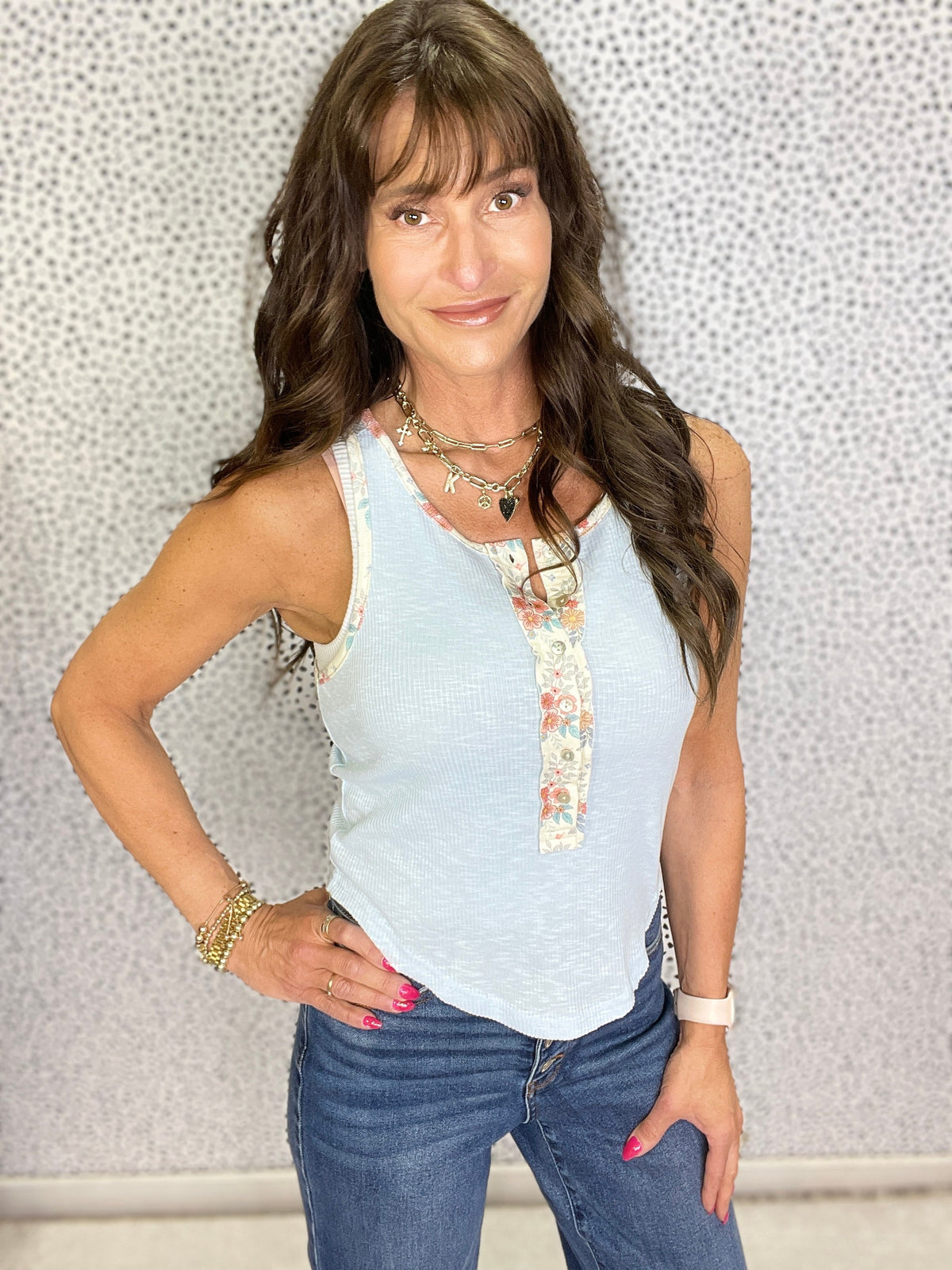 Pol Garden Stroll Tank Top In 3 Colors