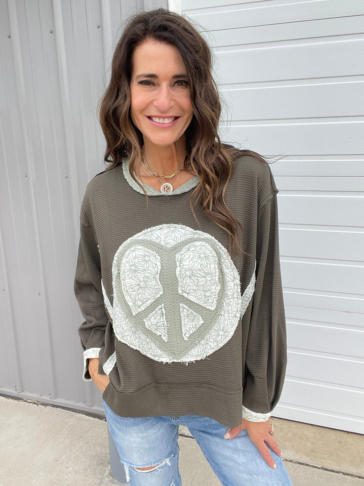 Pol Always Loving You Knit Crewneck Pullover In 4 Colors: Olive, Pink, Blue, Cream *Final Sale*