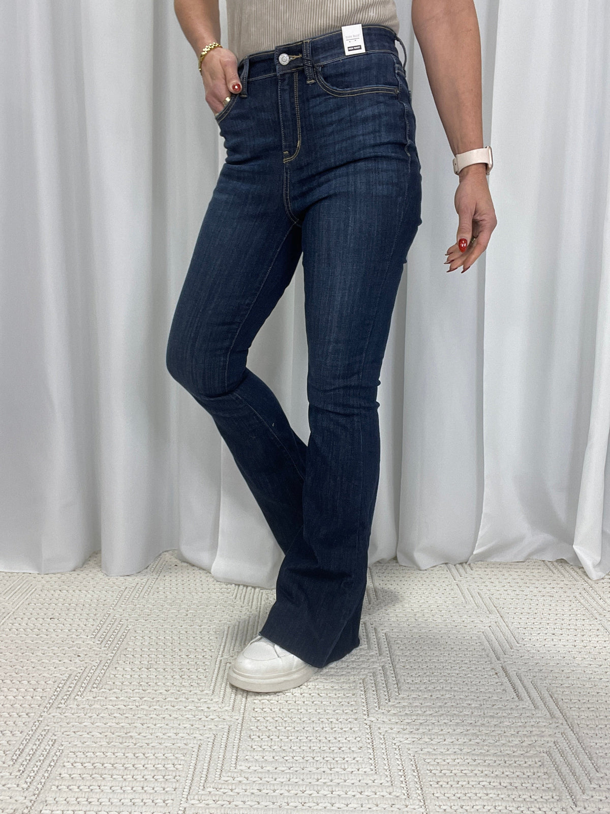 Judy Blue Jeanna High Rise Raw Hem Flare 343 *Final Sale*