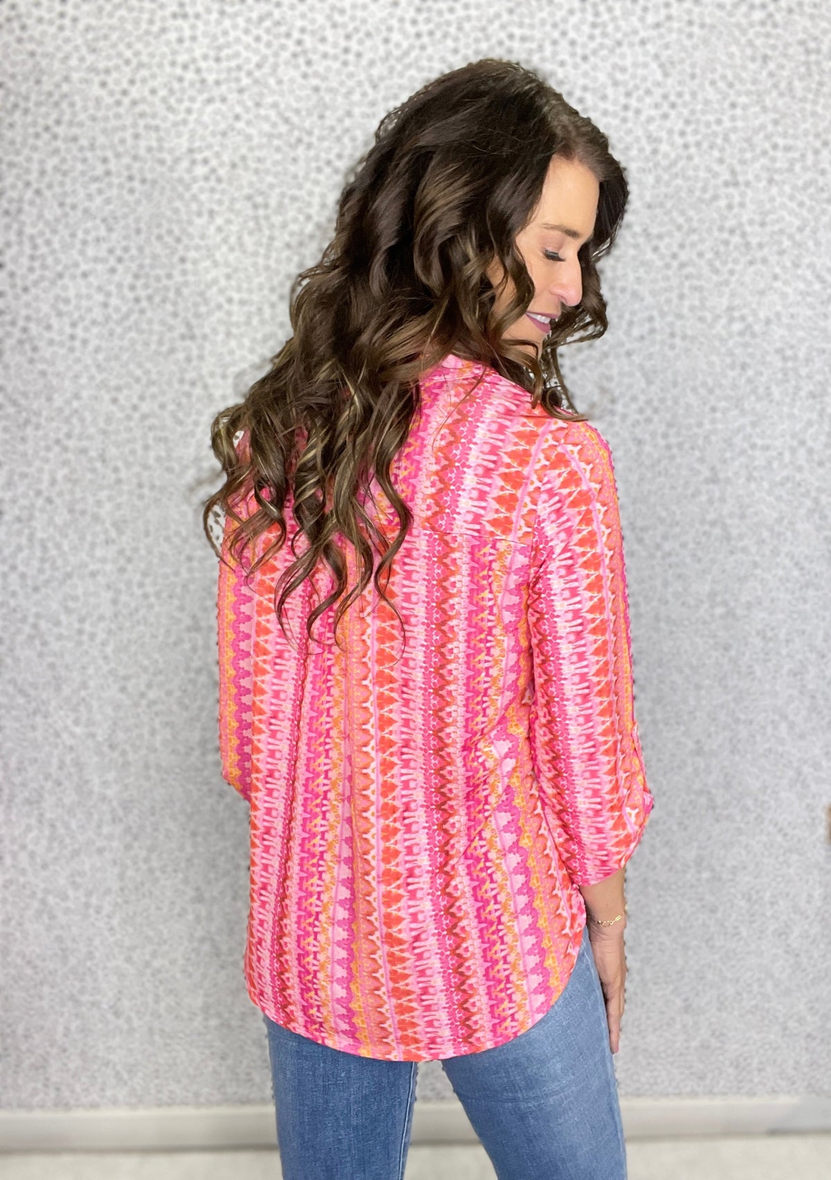 Lizzy Top In Pink Multi *Final Sale*